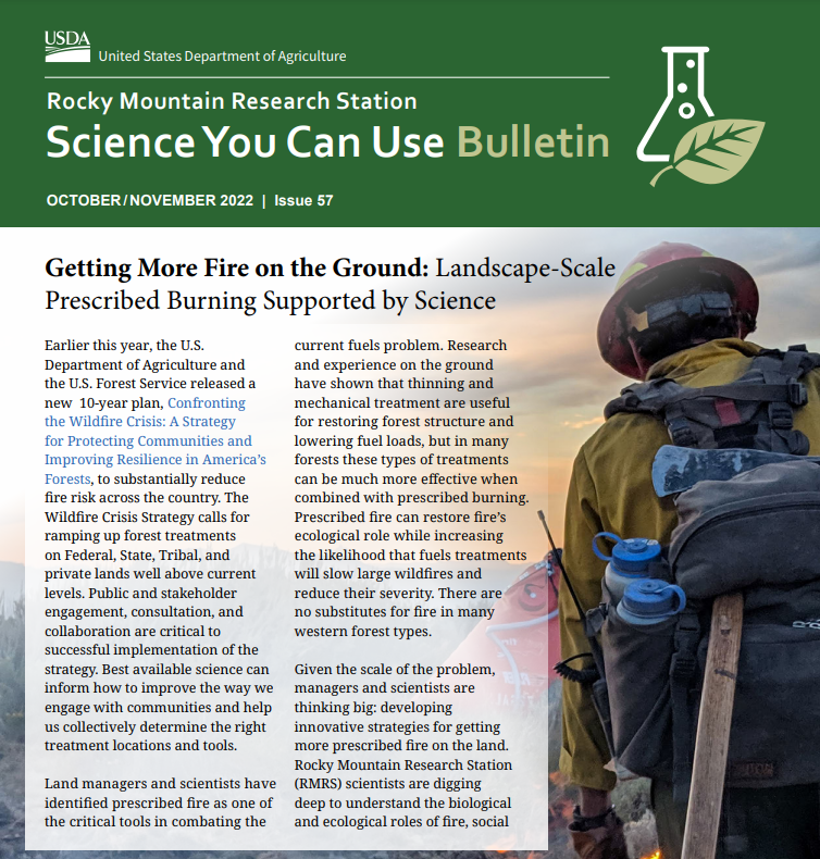 Getting More Fire on the Ground: Landscape-Scale Prescribed Burning Supported by Science