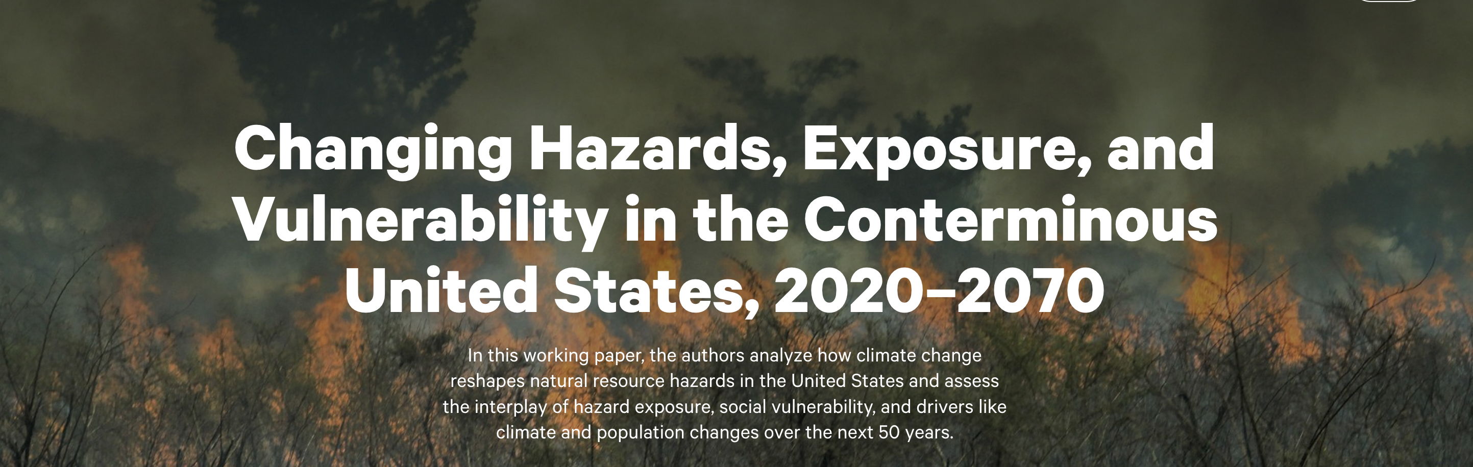 Changing Hazards, Exposure, and Vulnerability in the Conterminous United States, 2020–2070