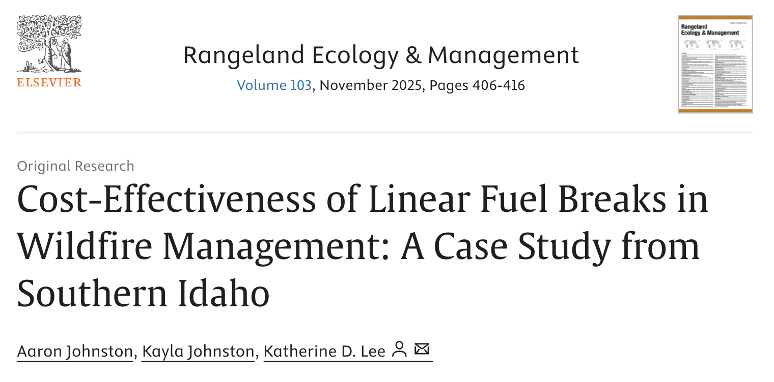 Cost-Effectiveness of Linear Fuel Breaks in Wildfire Management: A Case Study from Southern Idaho