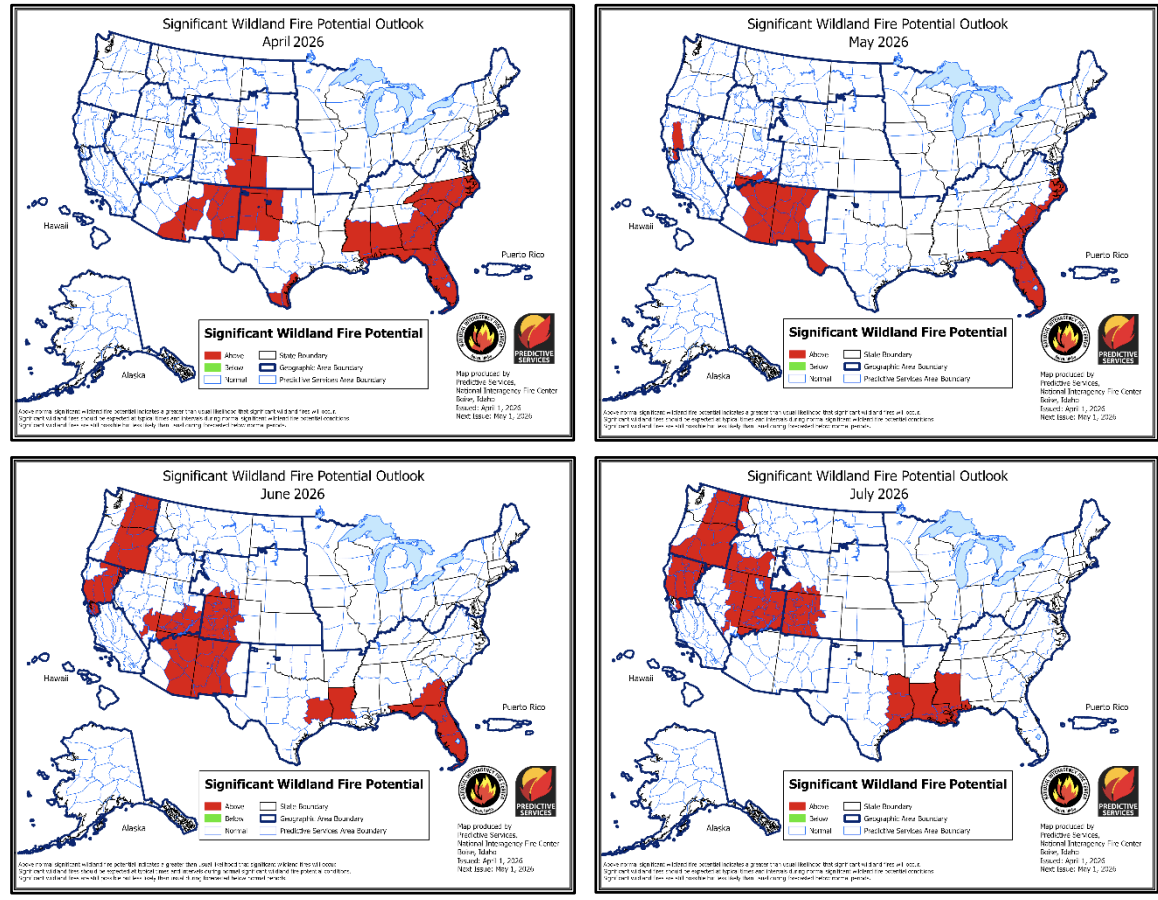 National Significant Wildland Potential Outlook: Predictive Services National Interagency Fire center